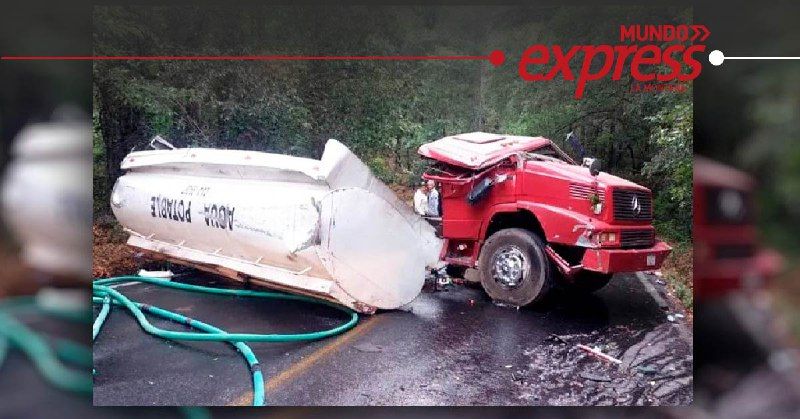 Pipa se vuelca rumbo a Mineral del Chico, dejando un herido