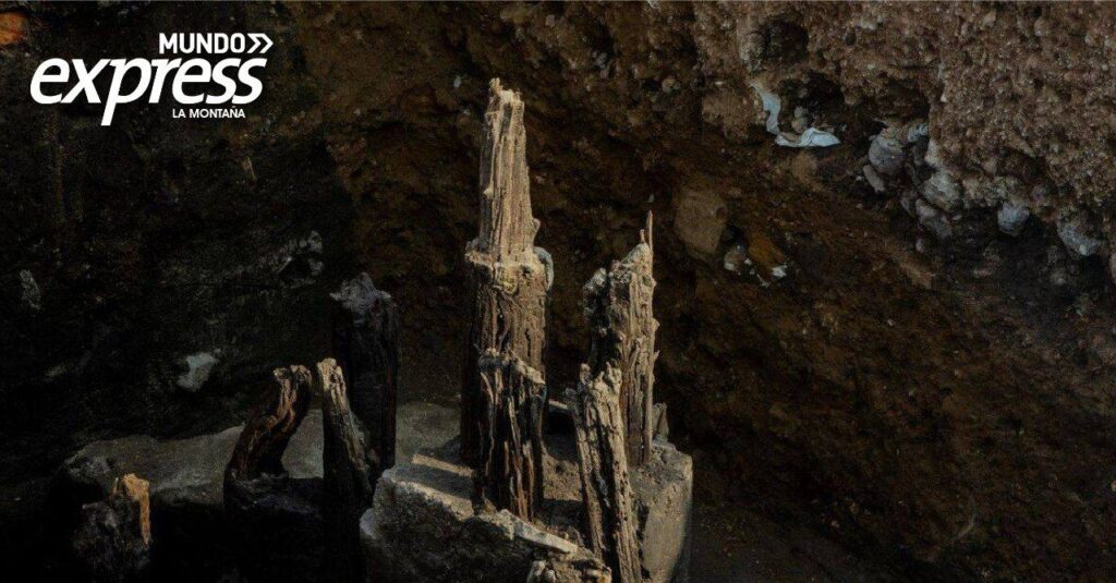 Muelle prehispánico encontrado en Chapultepec